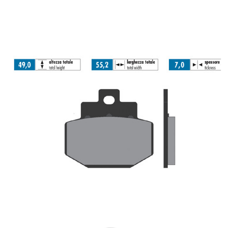 POLINI Vespa Sintered Rear Brake Pads GTS, GTV, GT, GTL (2005-2022)